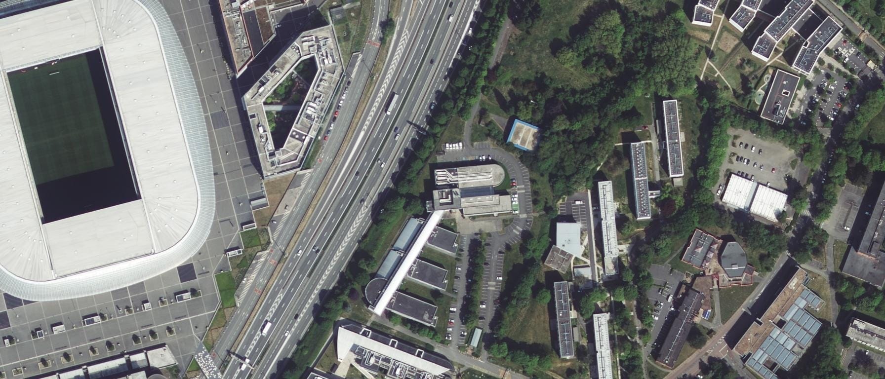 Vue aérienne de IMT Nord Europe (Villeneuve-d'Ascq - 59)