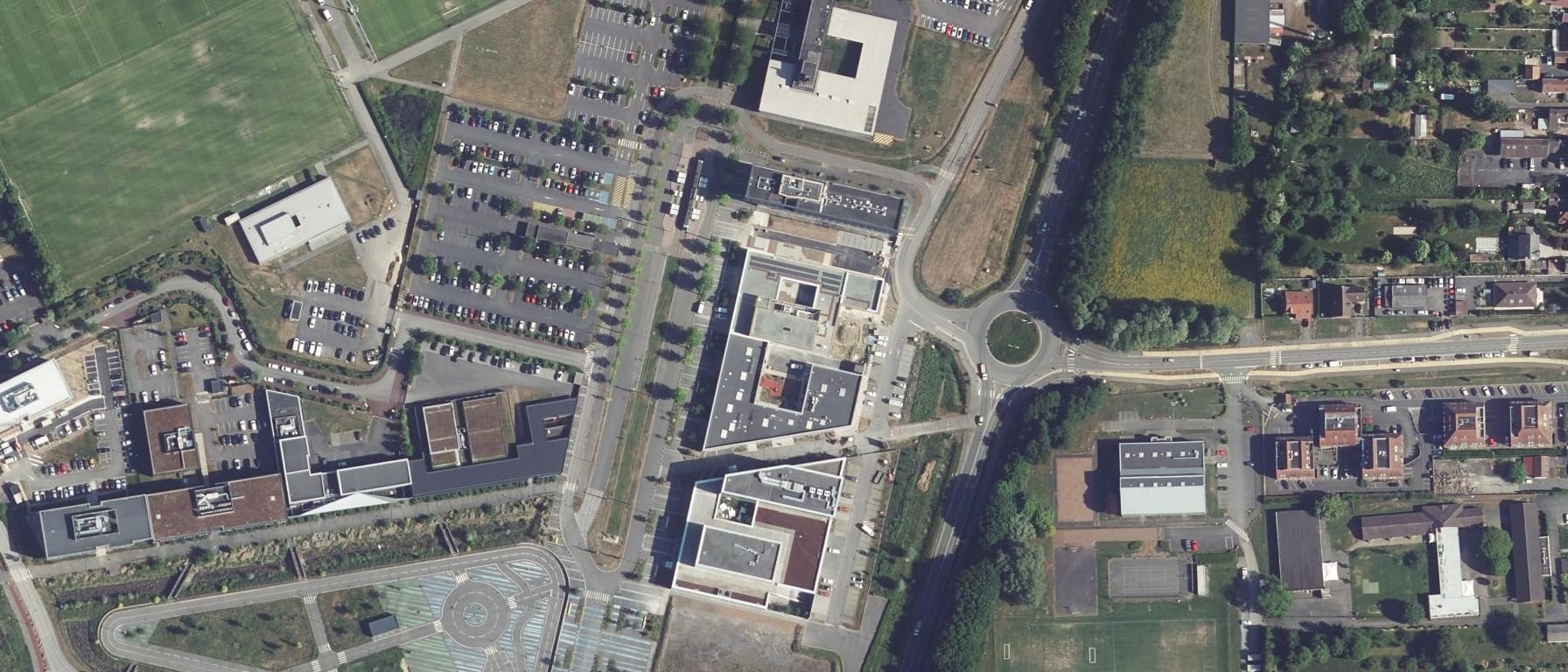 Vue aérienne de Université Polytechnique Hauts-de-France