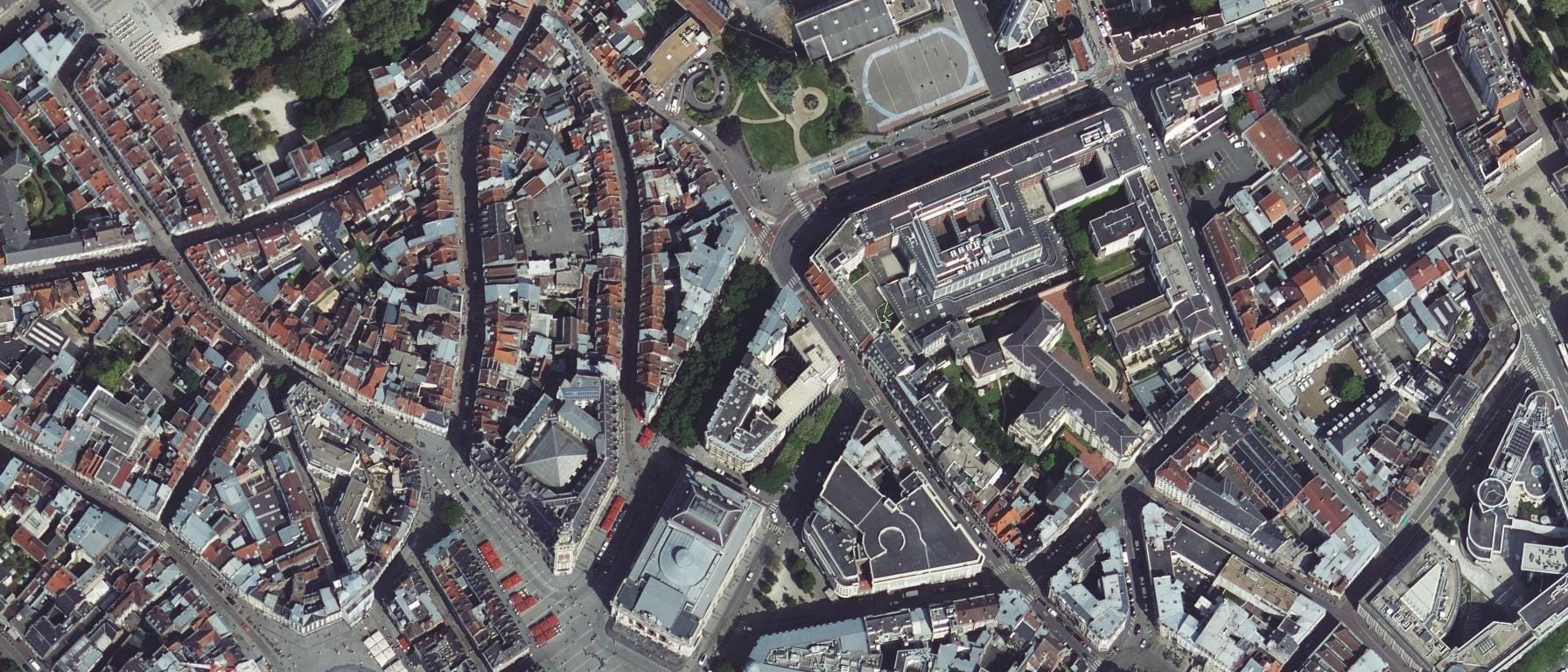 Vue aérienne de Site de formation d'apprentis ESCG (Ecole Supérieure de Comptabilité et de Gestion) de LILLE