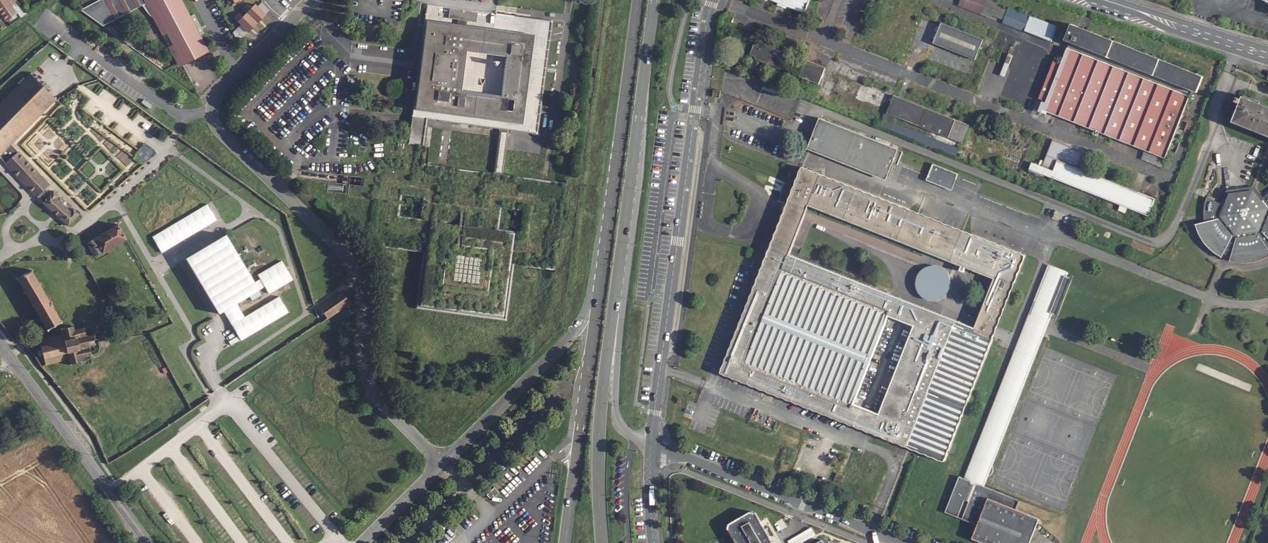Vue aérienne de Lycée Paul Langevin