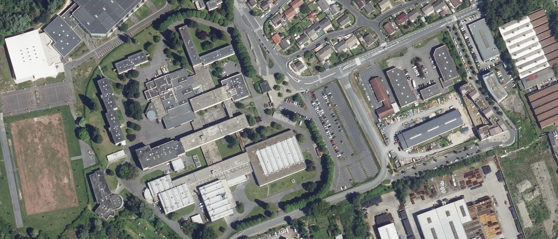Vue aérienne de Lycée Marie Curie