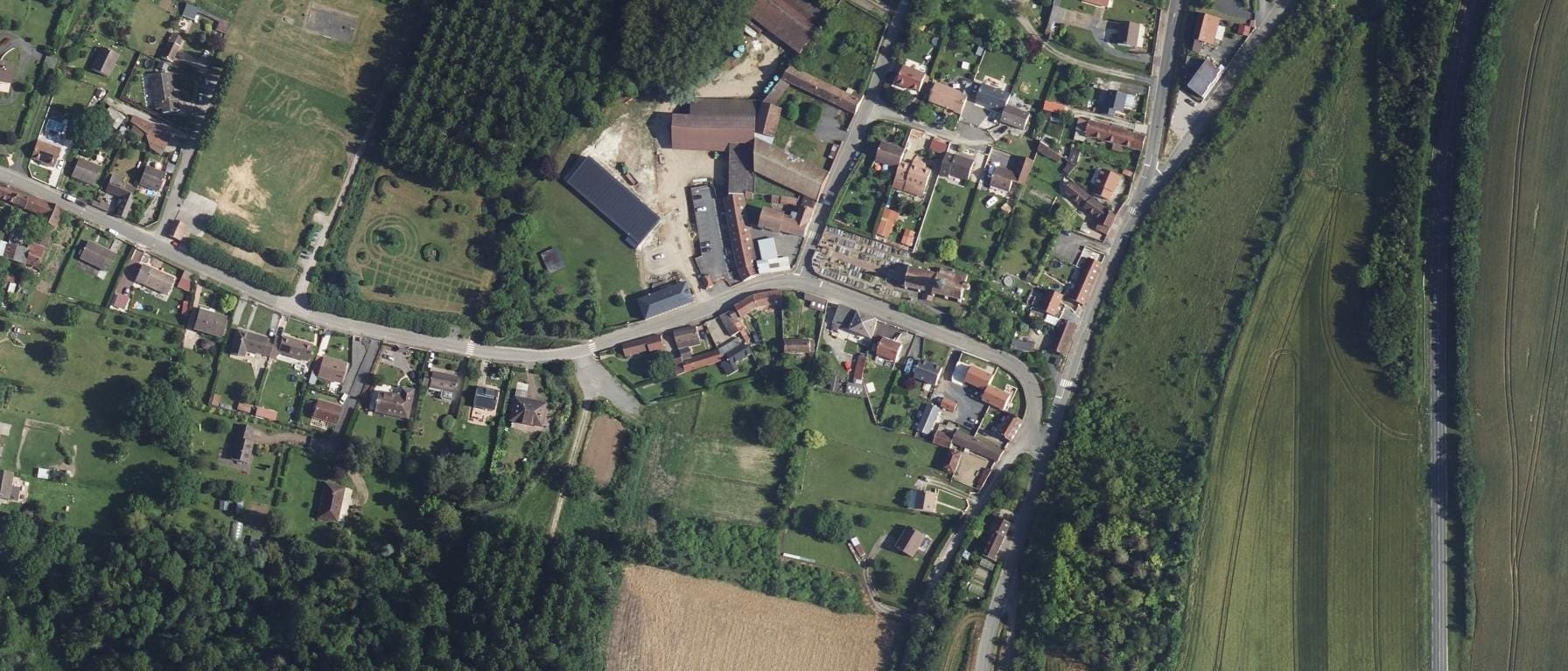 Vue aérienne de CFA agricole public des Hauts-de-France