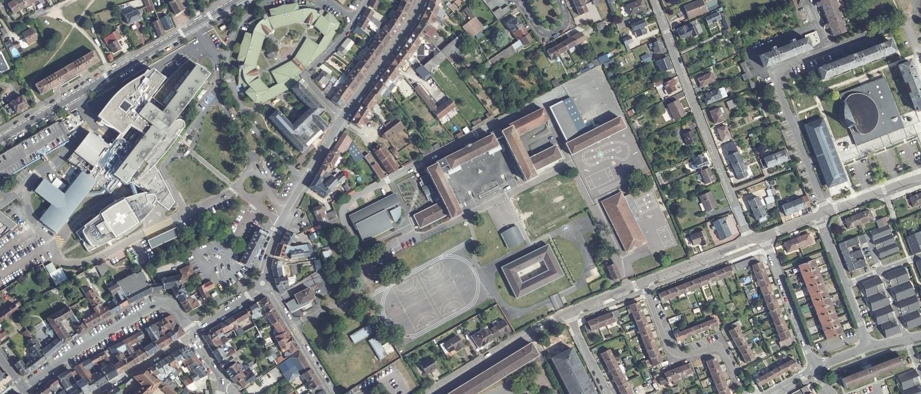 Vue aérienne de CFA Don Bosco - Lycée Jeanne d'Arc Argentan