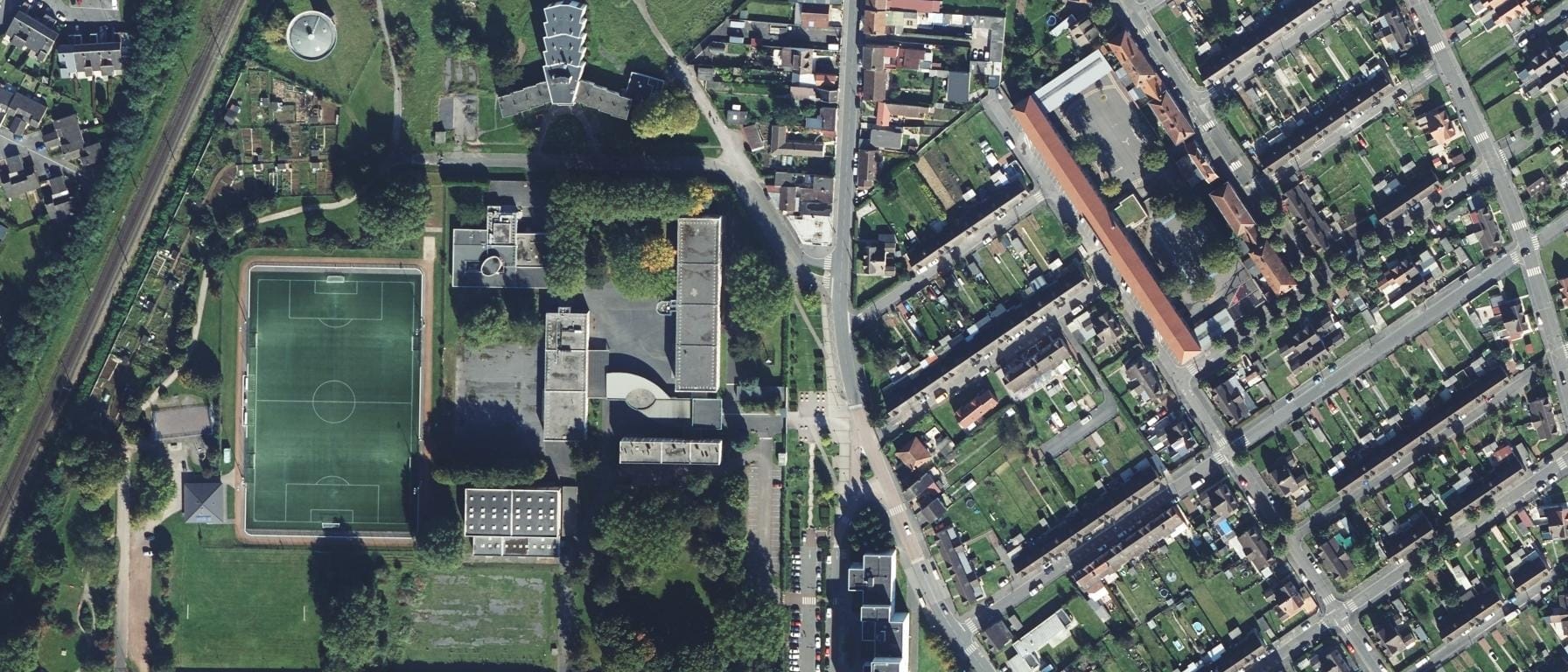 Vue aérienne de Lycée Pablo Picasso