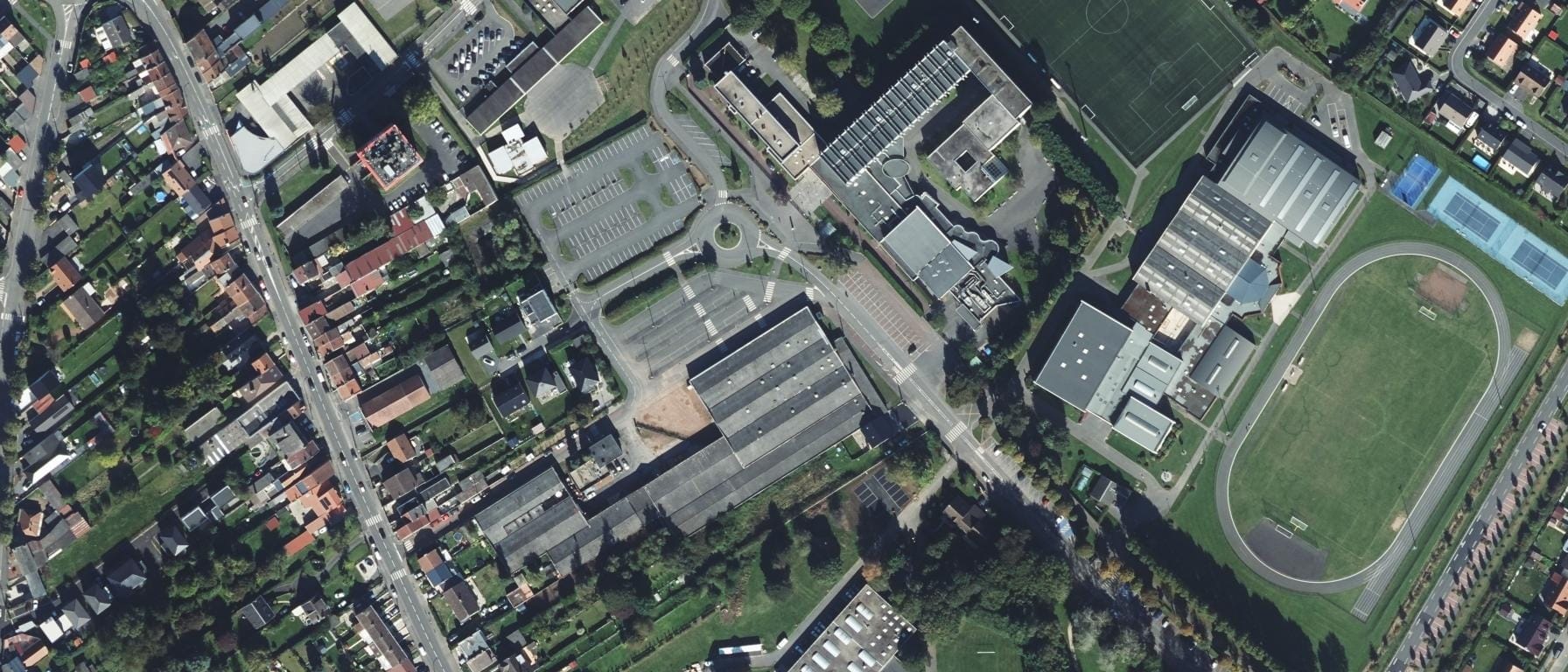 Vue aérienne de Lycée Fernand Darchicourt