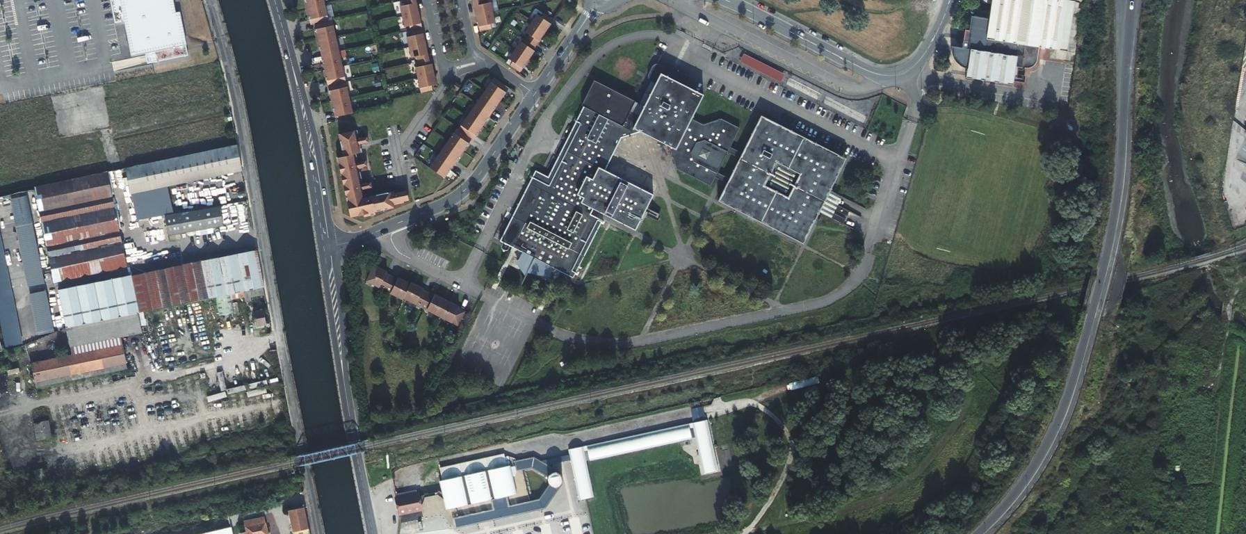 Vue aérienne de Lycée professionnel du Détroit