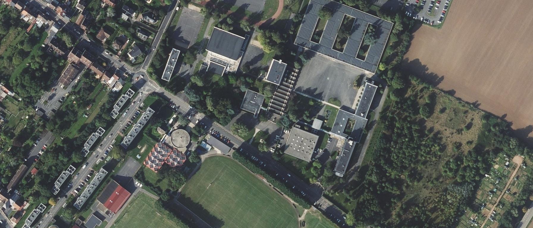 Vue aérienne de Lycée Guy Mollet