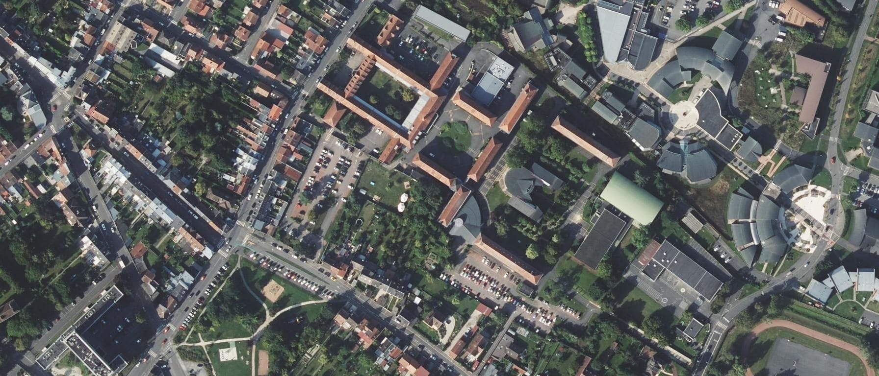 Vue aérienne de INSPE d'Arras