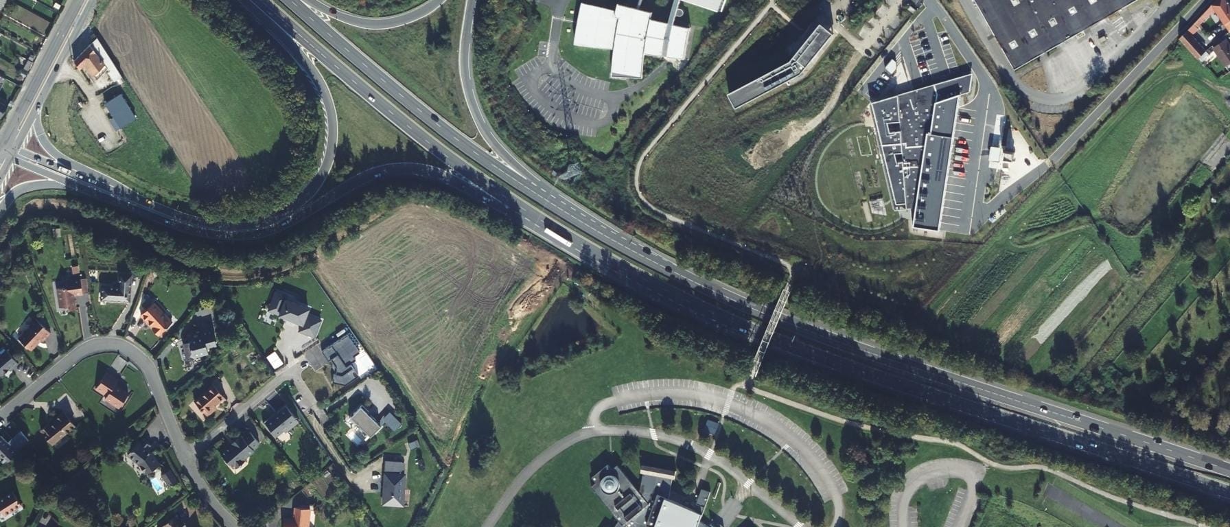 Vue aérienne de EIL Côte d'Opale de l'université du Littoral - site de Longuenesse (EILCO)