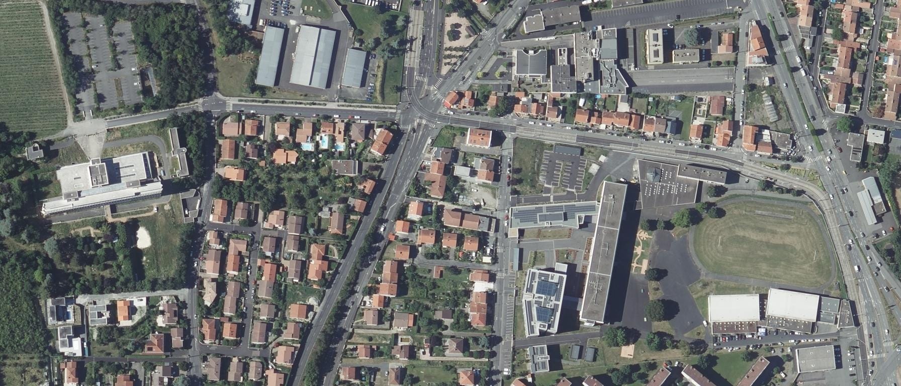 Vue aérienne de Lycée Ambroise Brugiere