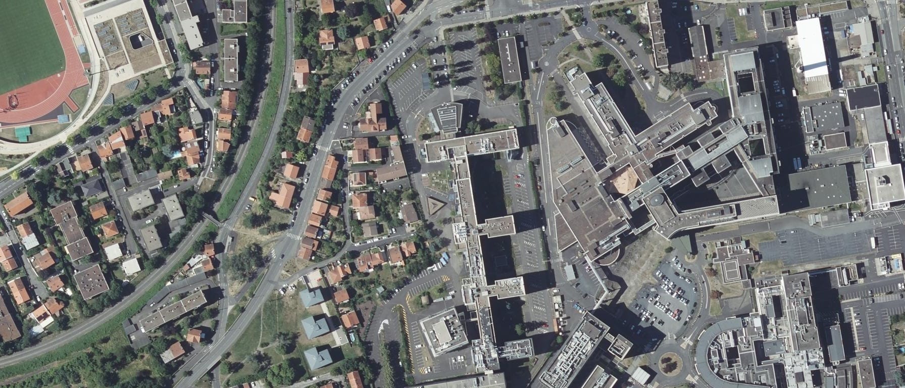 Vue aérienne de Unité de Formation et de Recherche de Médecine Université Clermont Auvergne
