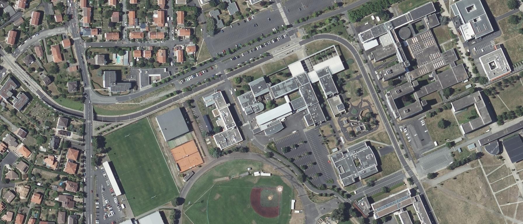 Vue aérienne de Polytech Clermont