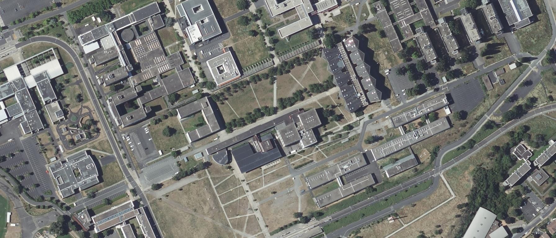Vue aérienne de Université Clermont Auvergne