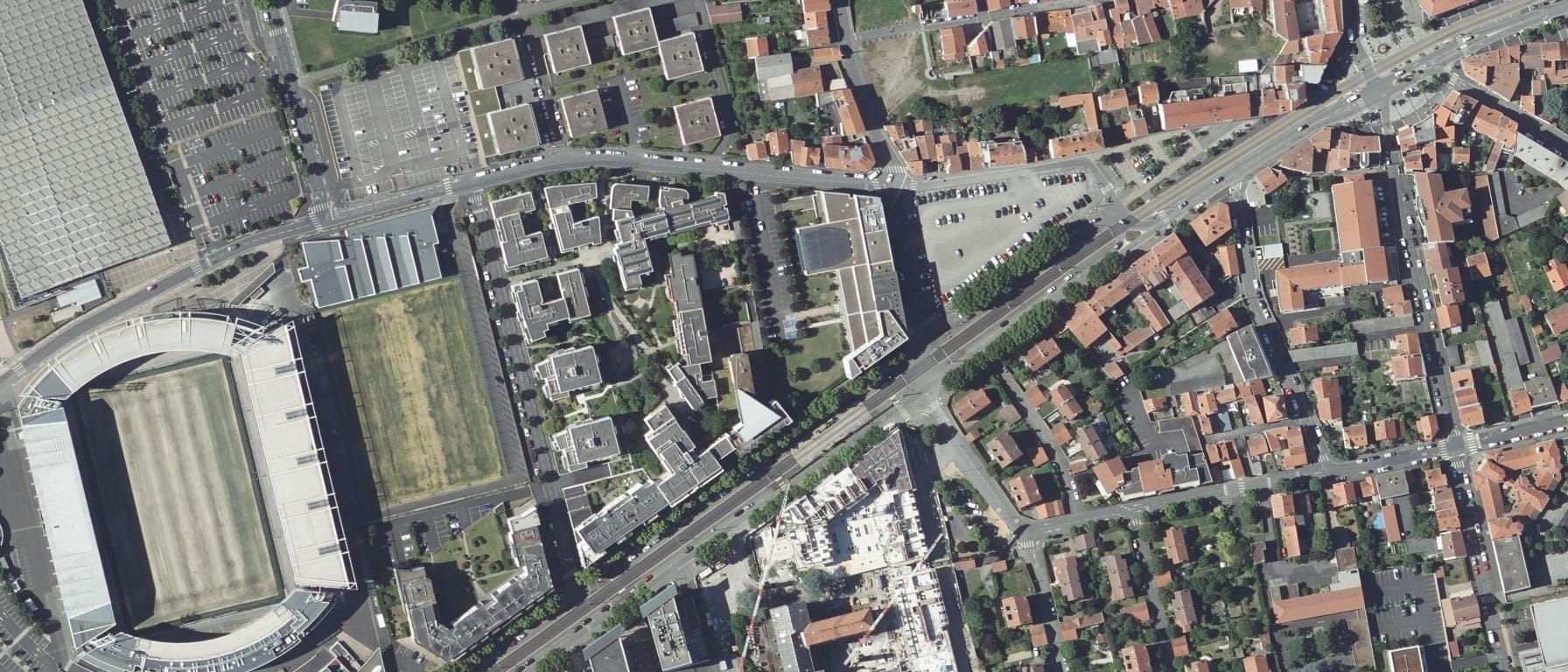 Vue aérienne de ECM Clermont-Ferrand - Ecole de Commerce et Management