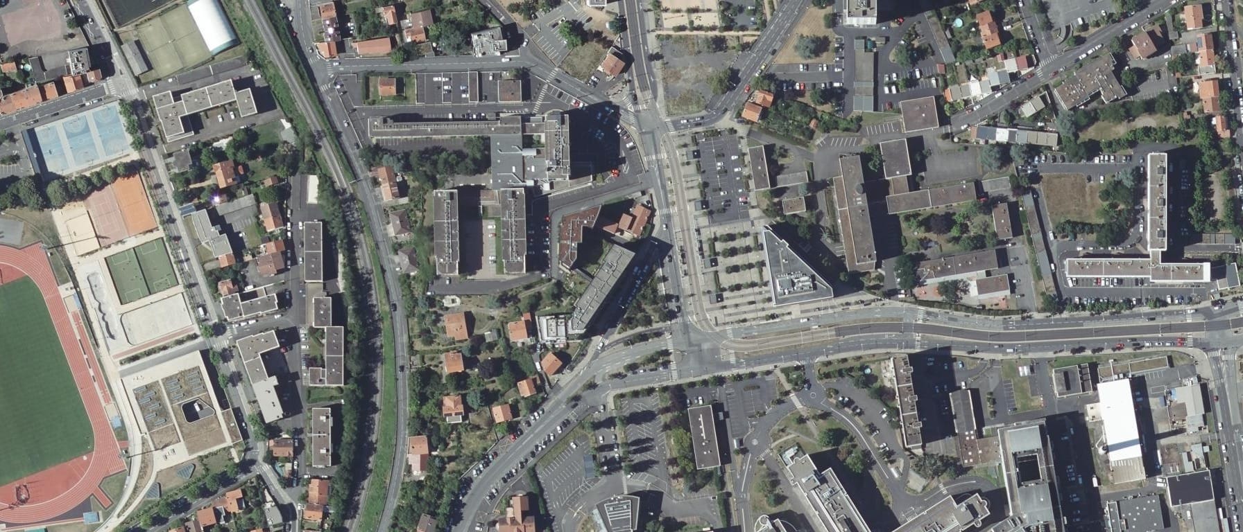Vue aérienne de Cours Biomedal