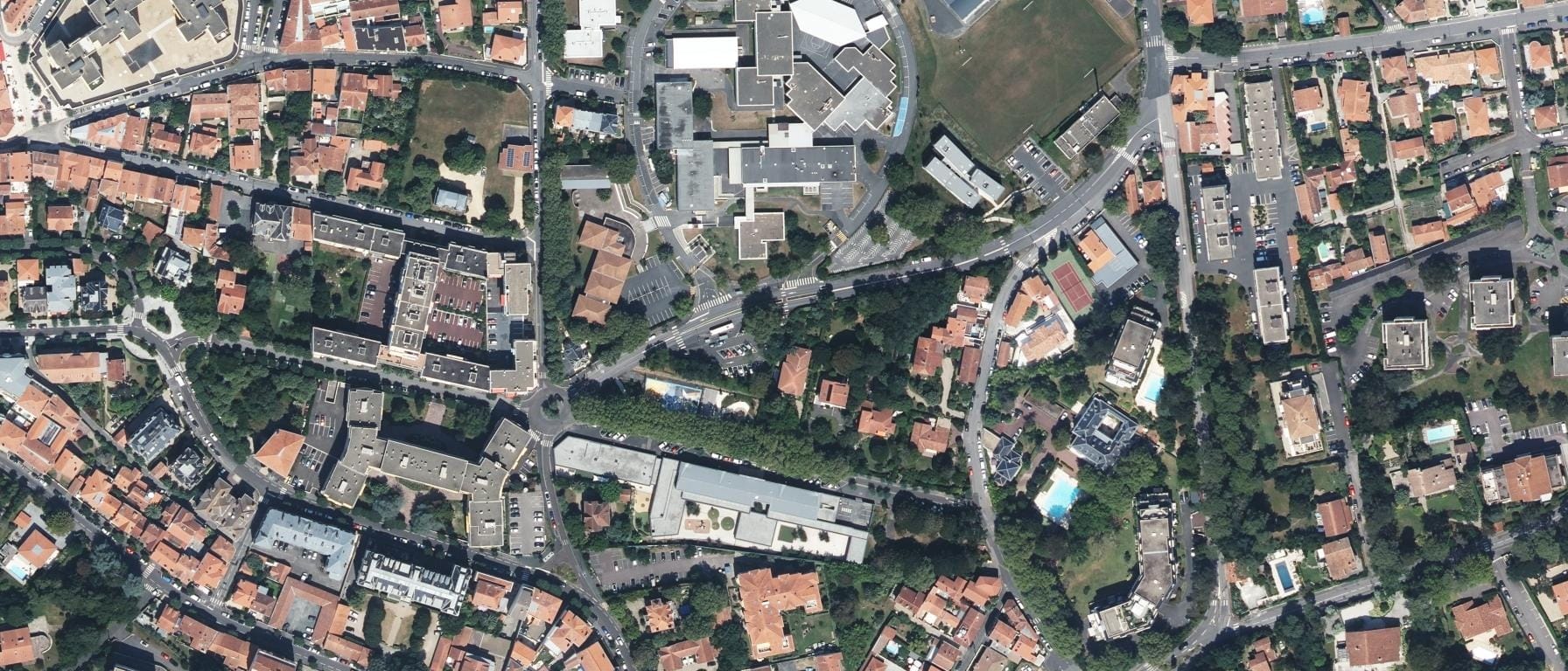 Vue aérienne de Lycée André Malraux