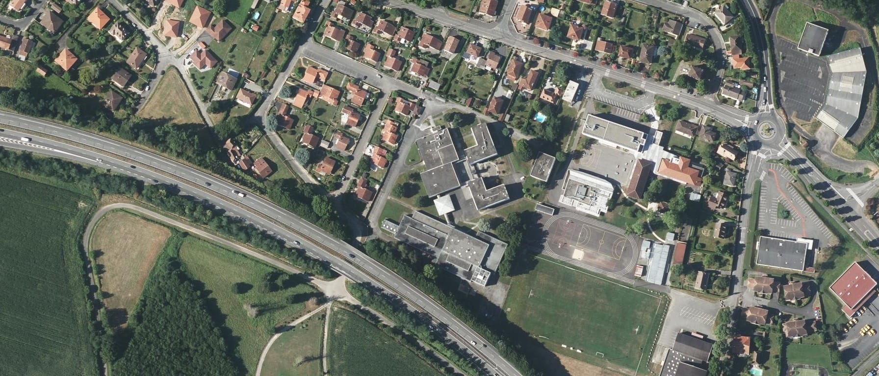 Vue aérienne de Lycée des métiers Moliere