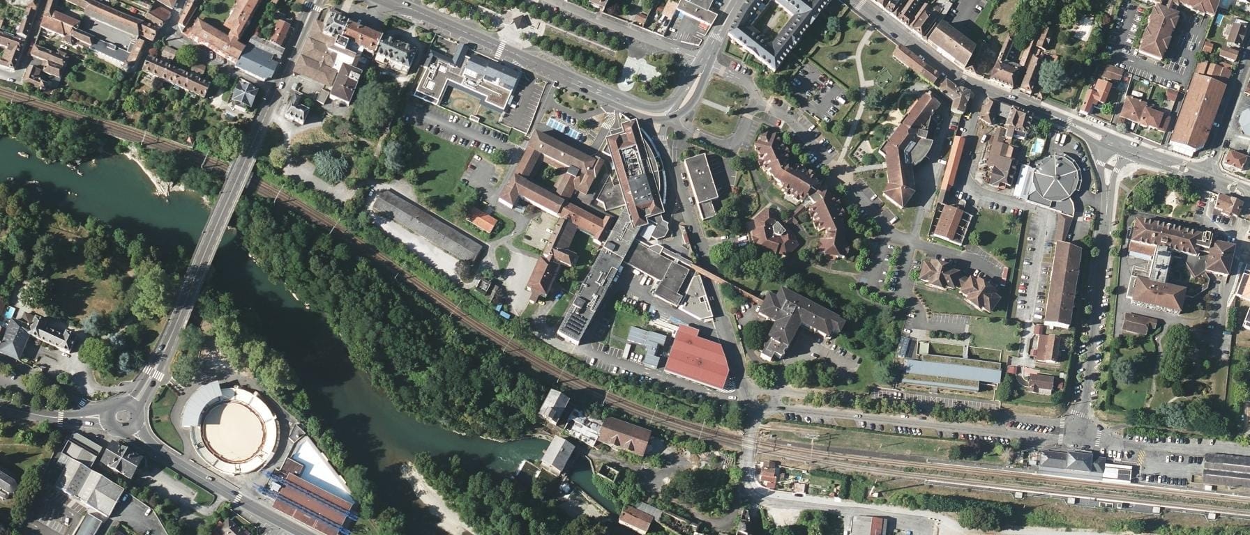 Vue aérienne de IFSI du CH d'Orthez