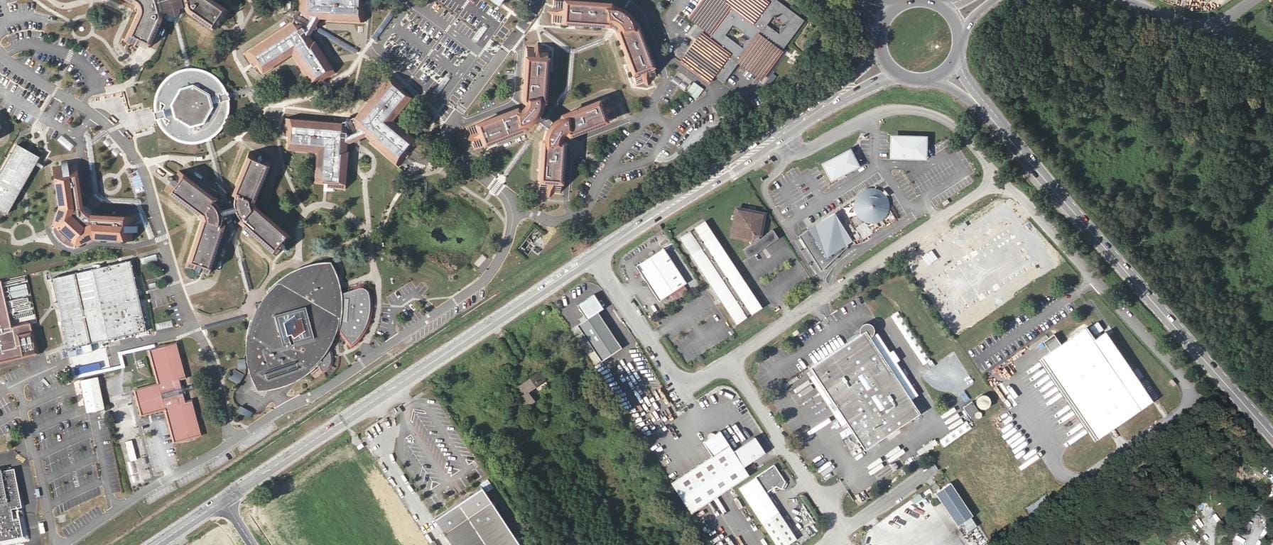 Vue aérienne de CESI Campus d'Assat