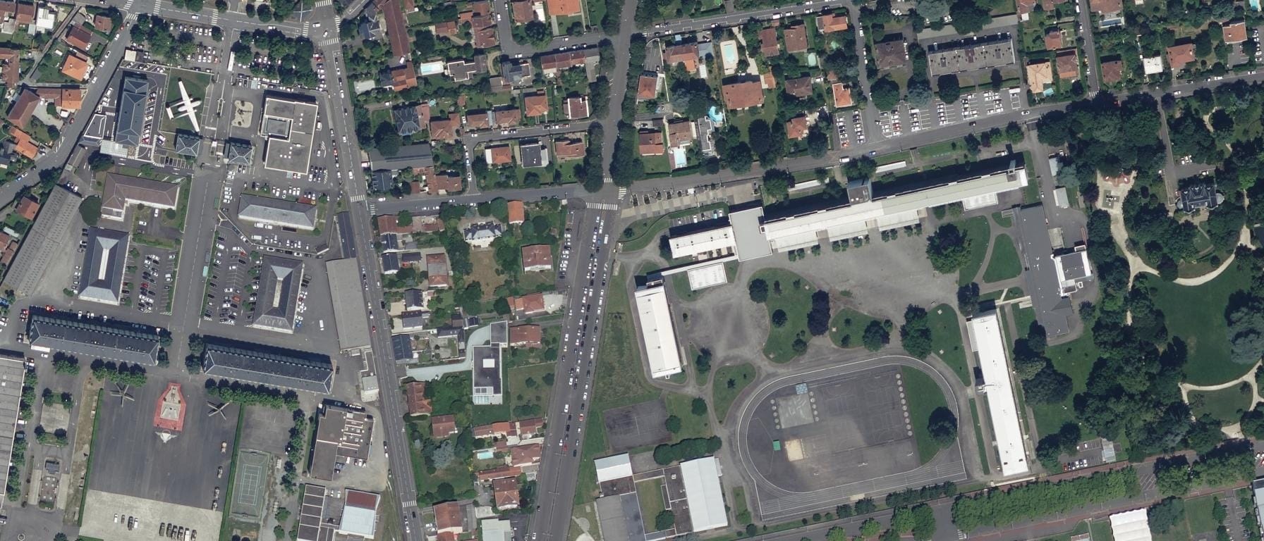 Vue aérienne de Lycée Marie Curie