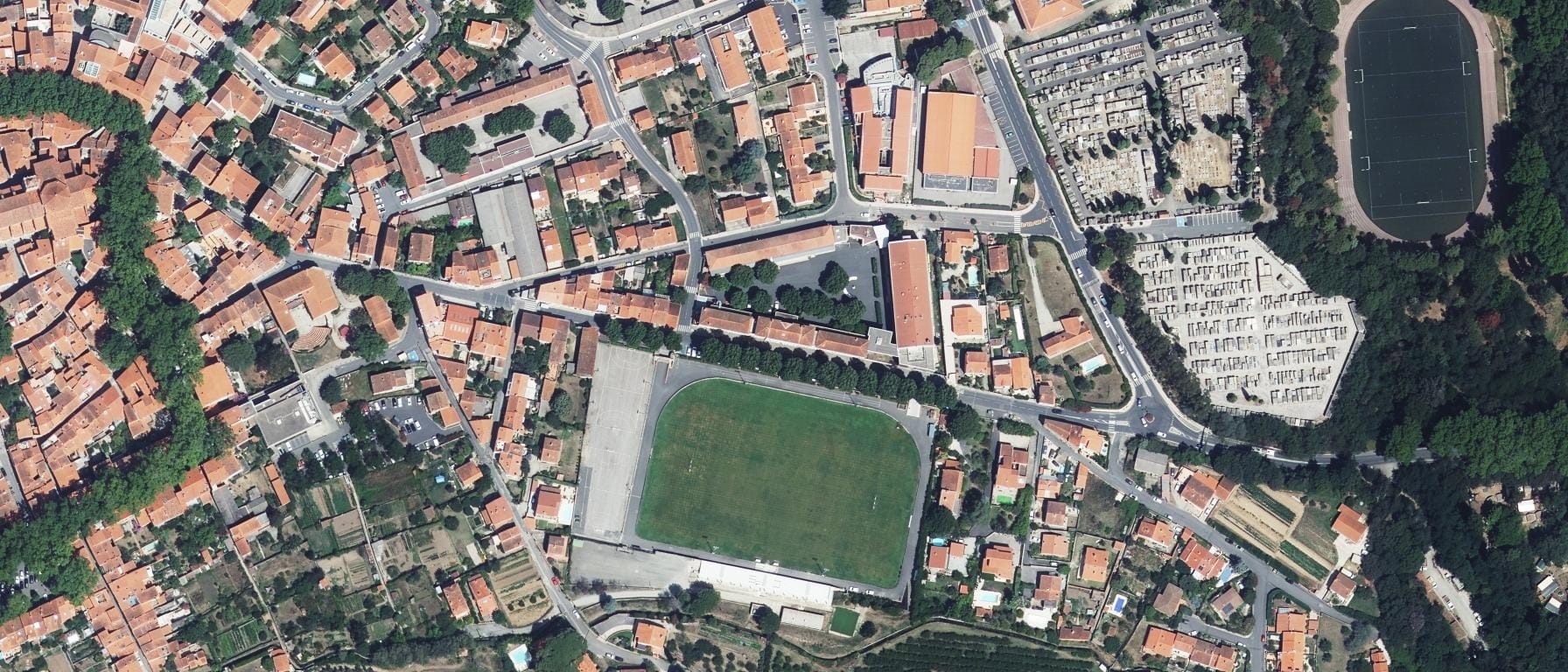 Vue aérienne de Lycée Deodat De Severac