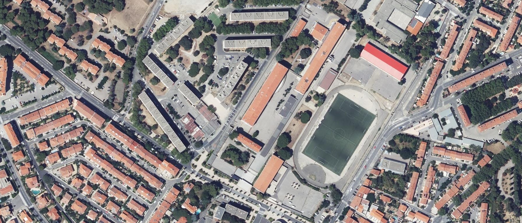 Vue aérienne de Lycée Jean Lurcat