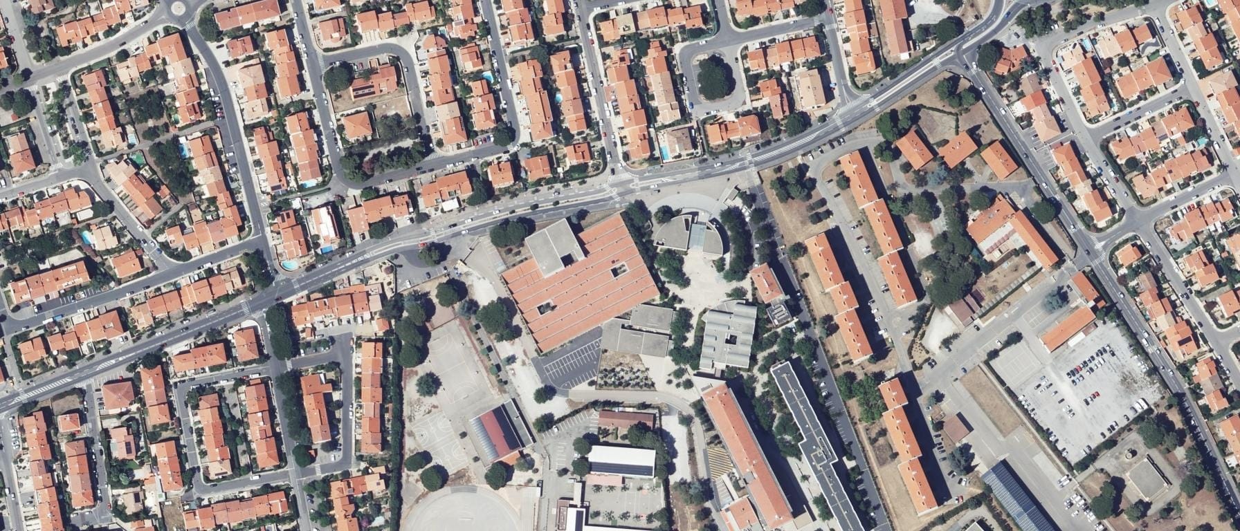 Vue aérienne de Lycée Pablo Picasso