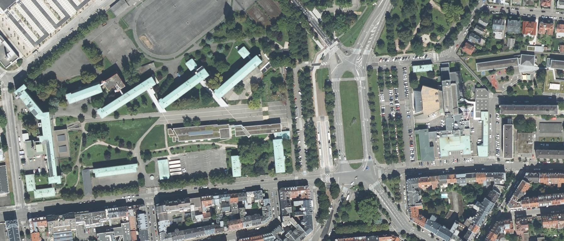 Vue aérienne de Lycée Kléber (Strasbourg - 67)