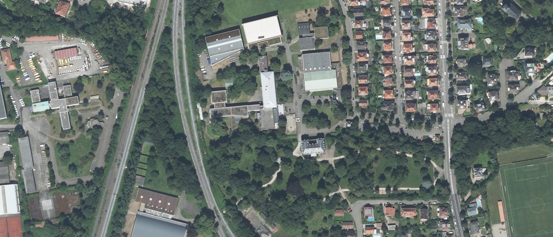 Vue aérienne de CREPS de Strasbourg