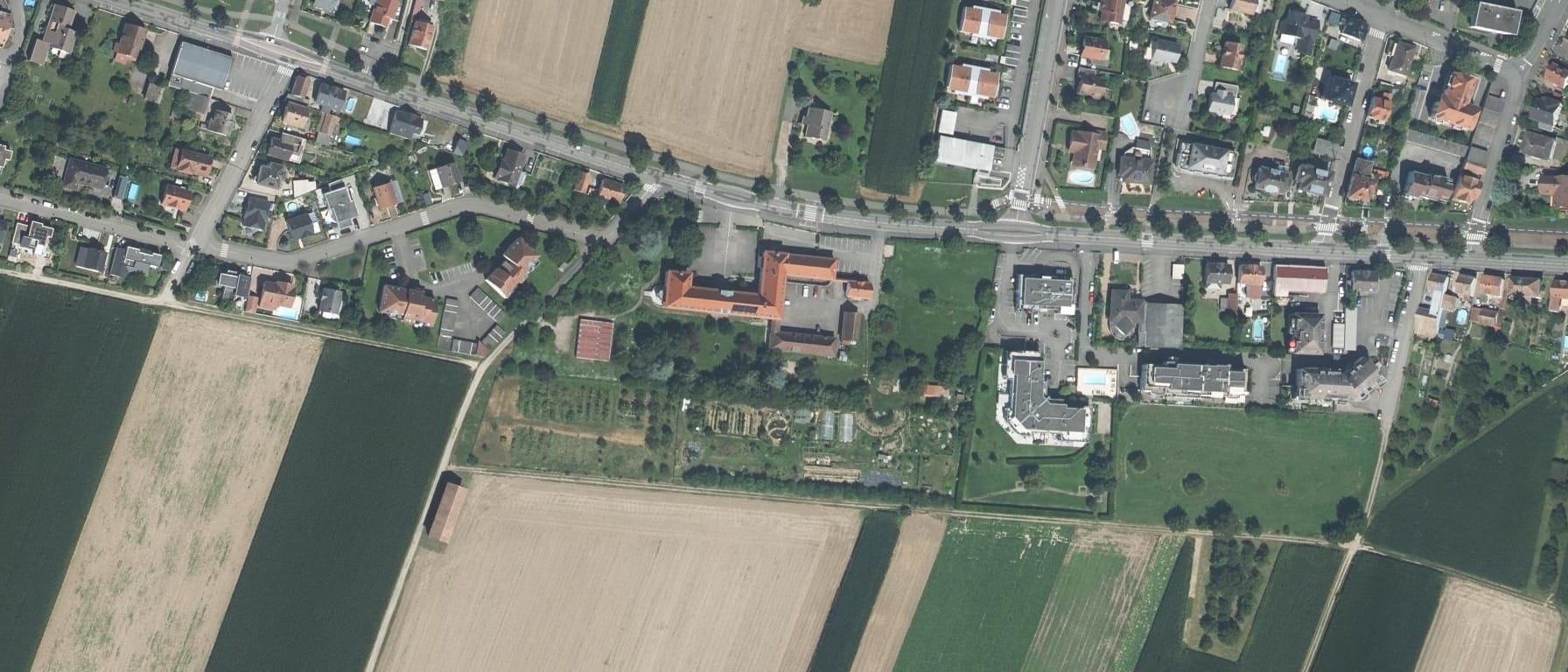 Vue aérienne de Lycée professionnel agricole