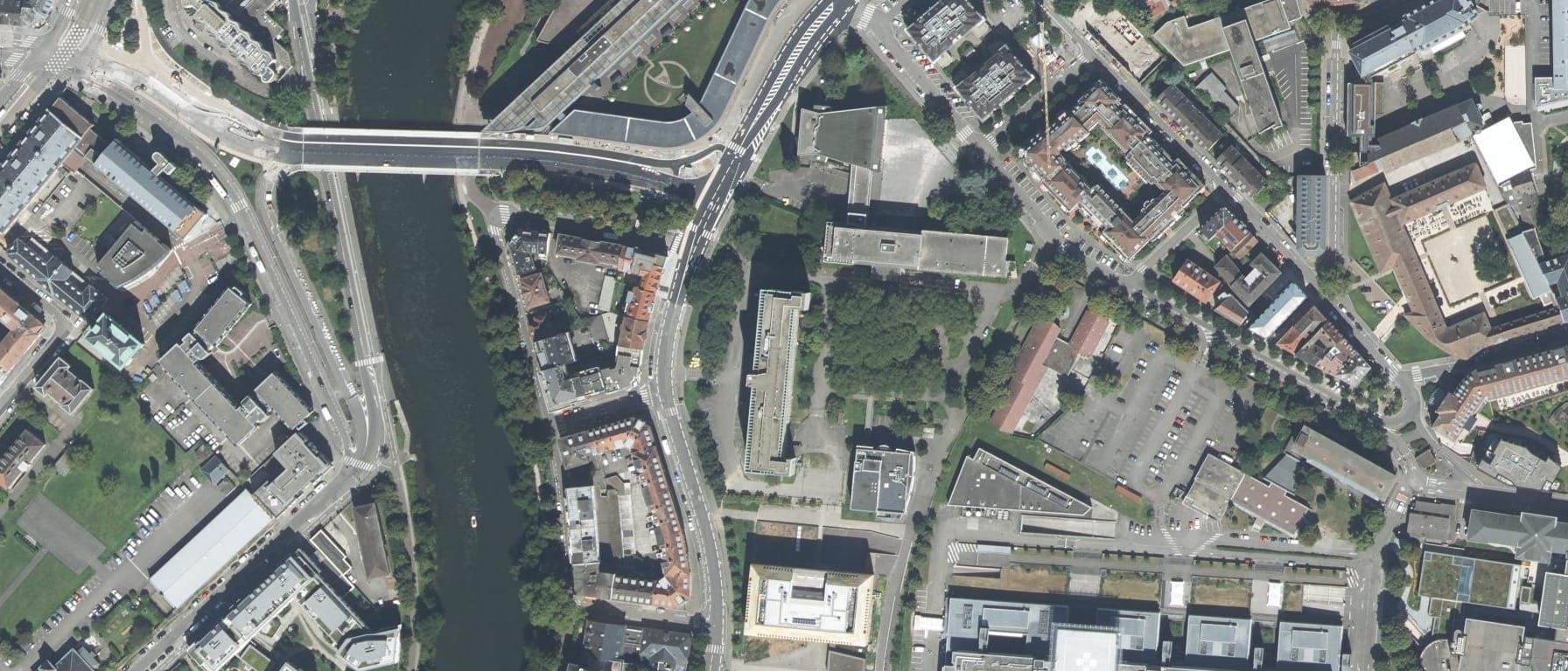 Vue aérienne de Faculté de médecine de Strasbourg