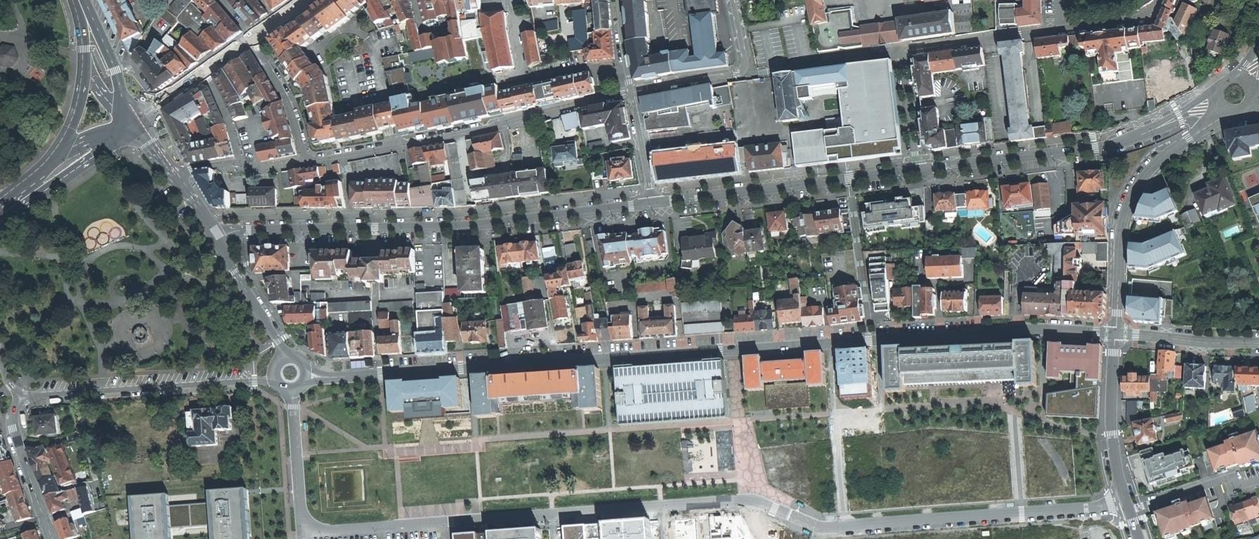 Vue aérienne de Institution Sainte Philomène