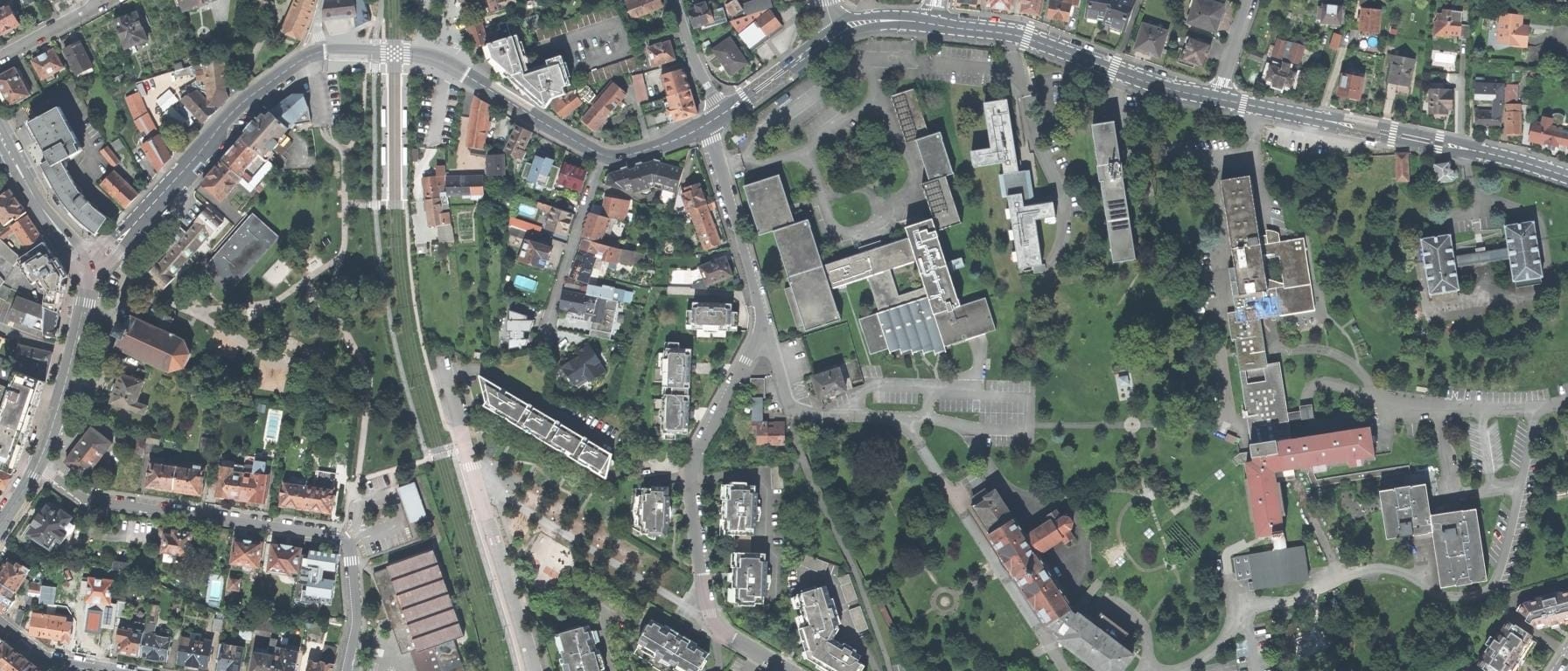 Vue aérienne de IFSI Strasbourg (Hus)