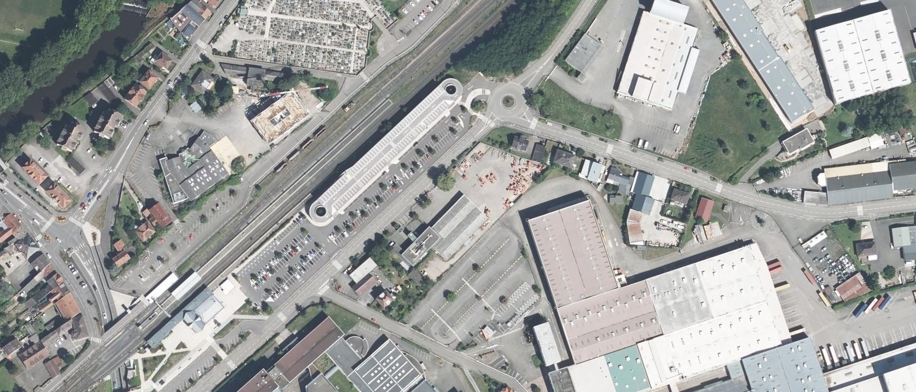 Vue aérienne de Lycée Louis Marchal