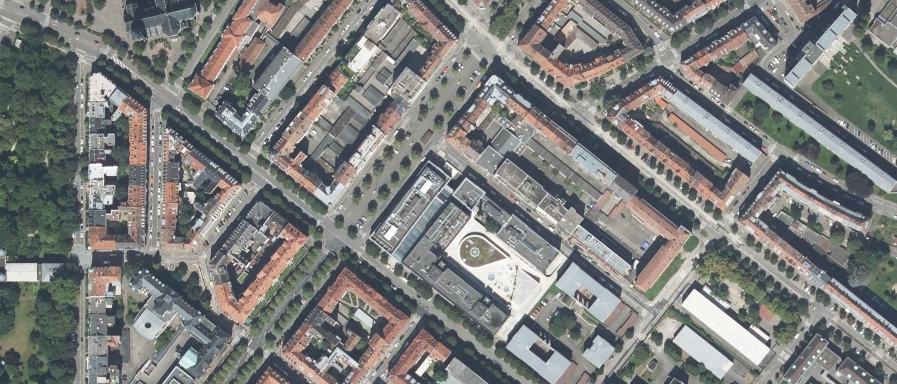 Vue aérienne de EM Strasbourg - Programme Grande Ecole - Campus de Strasbourg