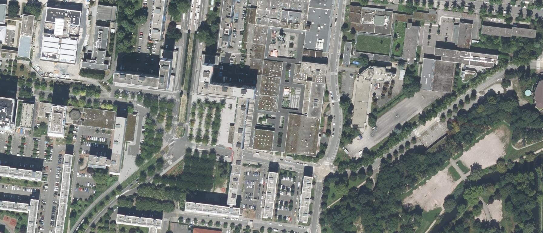 Vue aérienne de Strasbourg Ynov Campus (67)