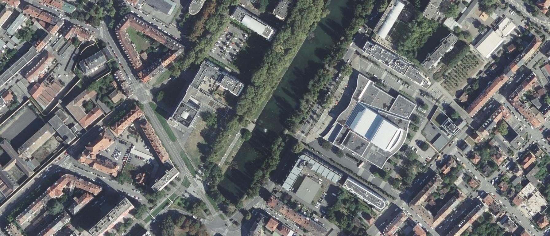 Vue aérienne de ECOLE DE COMMERCE ET MANAGEMENT (ECM), SITE DE MULHOUSE