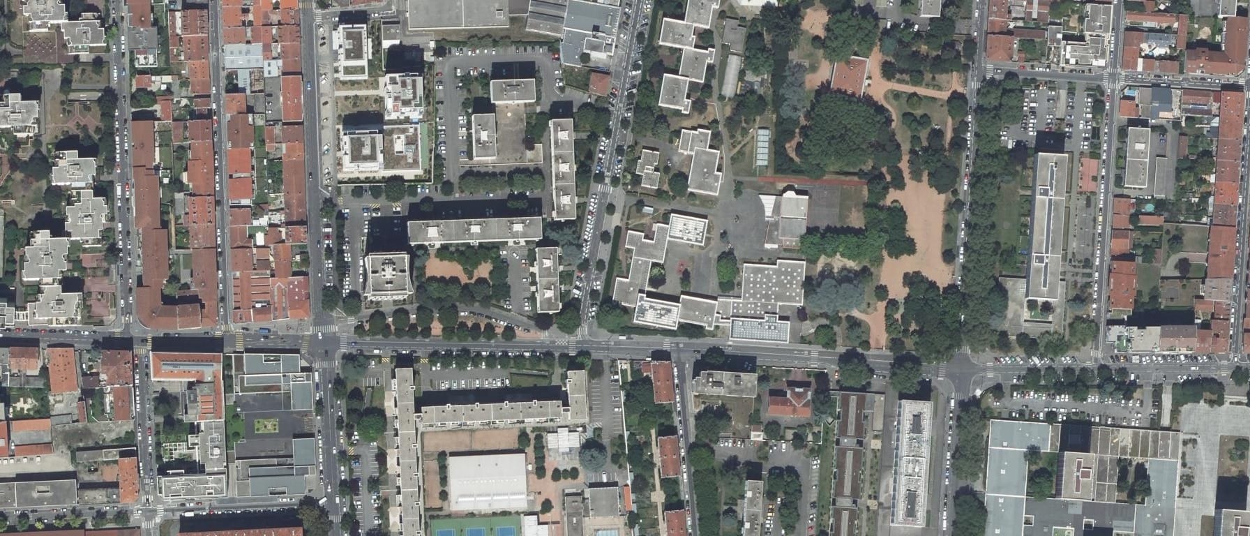Vue aérienne de EREA de Villeurbanne