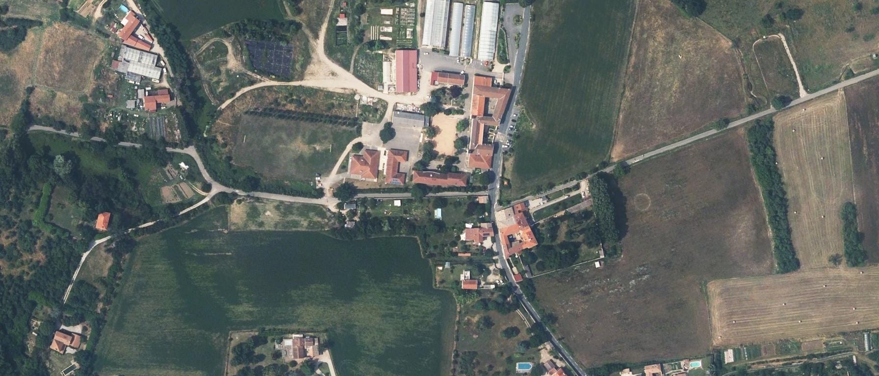 Vue aérienne de Lycée professionnel Agricole horticole de Pressin