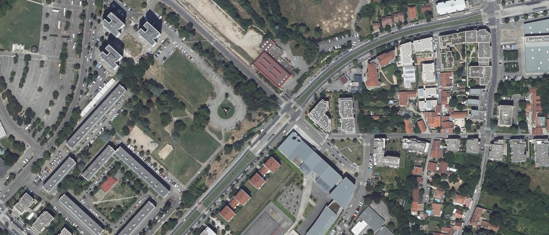 Vue aérienne de Lycée Jacques Brel