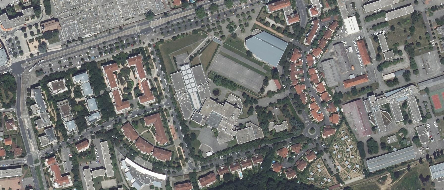 Vue aérienne de Lycée Jean-Paul Sartre