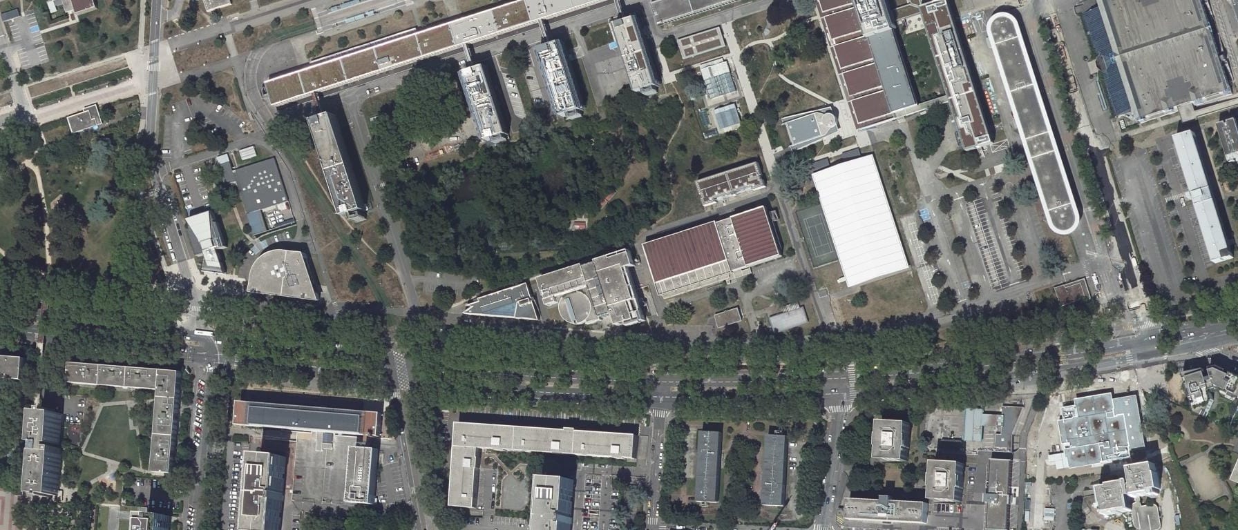 Vue aérienne de Polytech Lyon – site Villeurbanne