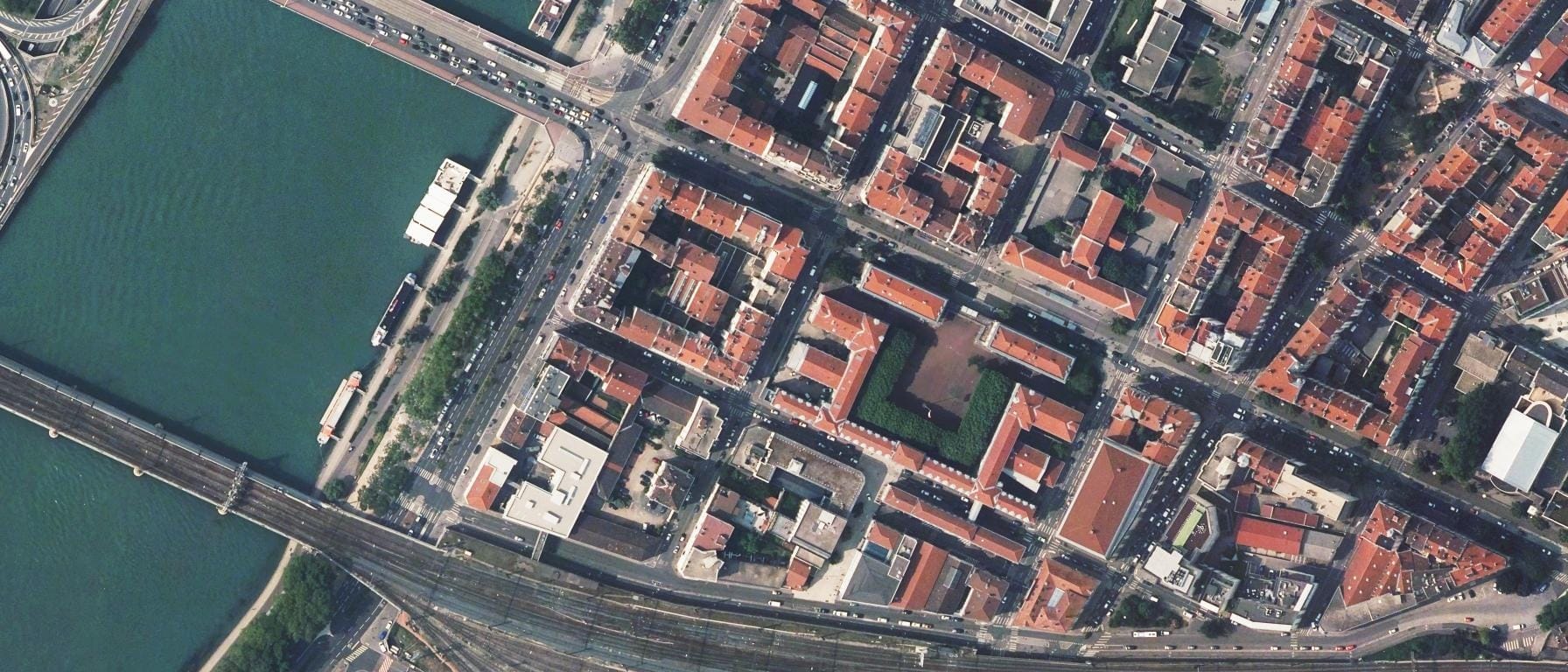 Vue aérienne de EPITECH - Campus de Lyon (Lyon 7e  Arrondissement - 69)