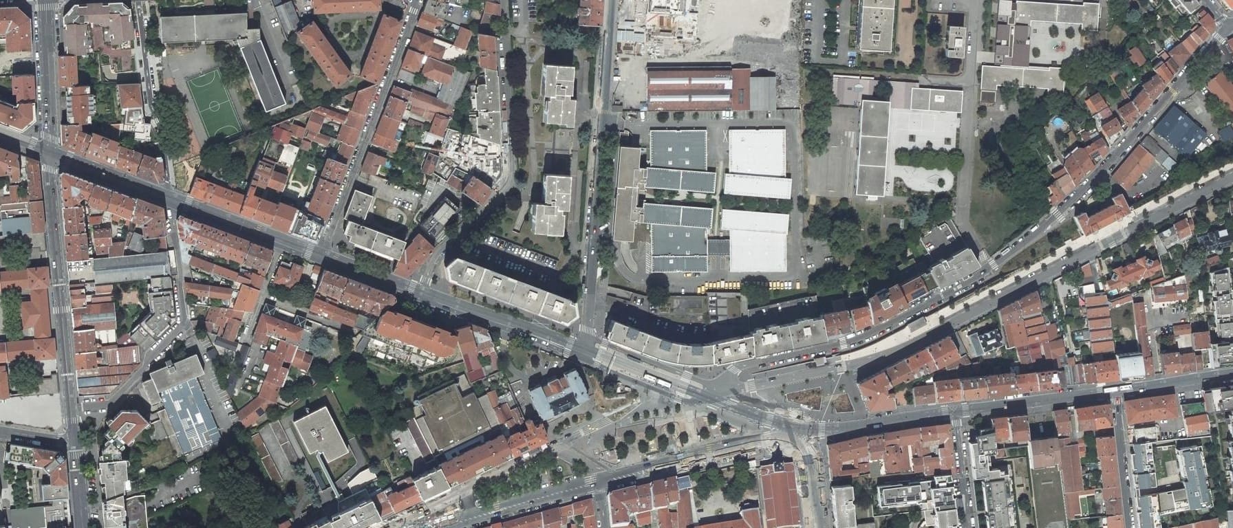 Vue aérienne de IPSO FORMATIONS - Campus LYON (Villeurbanne - 69)