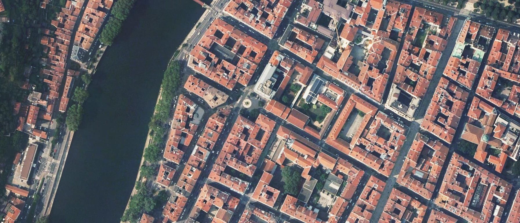 Vue aérienne de ISG Lyon (Lyon 2e  Arrondissement - 69)