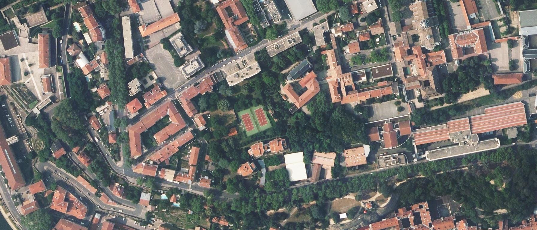 Vue aérienne de Ircom Lyon