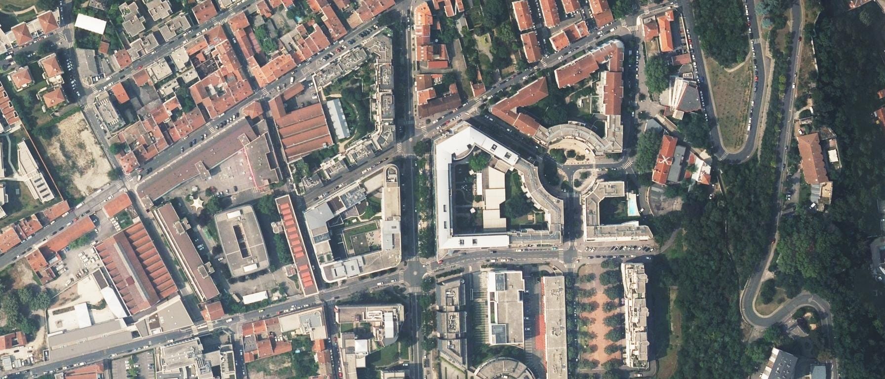 Vue aérienne de IPSA Lyon (Lyon 9e  Arrondissement - 69)