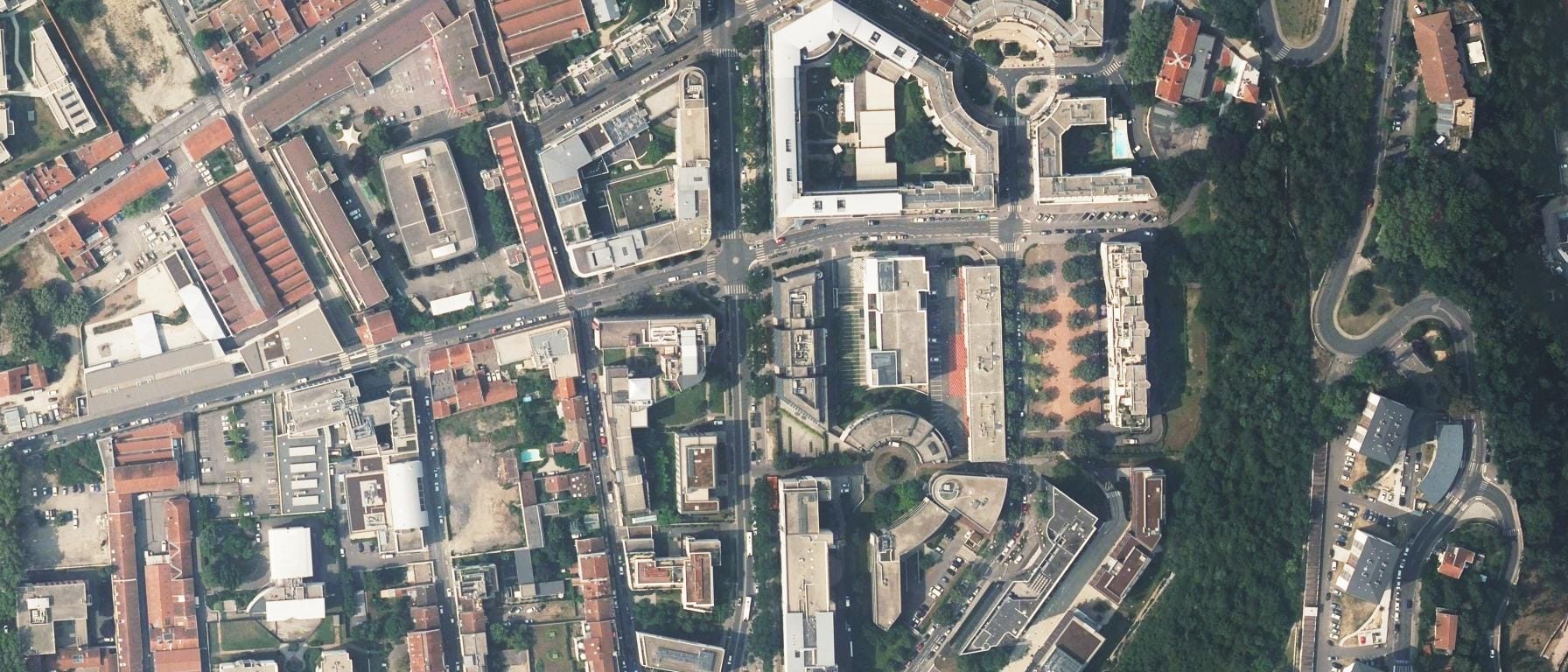 Vue aérienne de SUP DE COM (Lyon 9e  Arrondissement - 69)