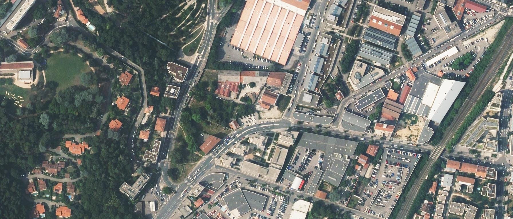 Vue aérienne de ESPI Ecole supérieure privée en immobilier (Lyon 9e Arrondissement - 69)
