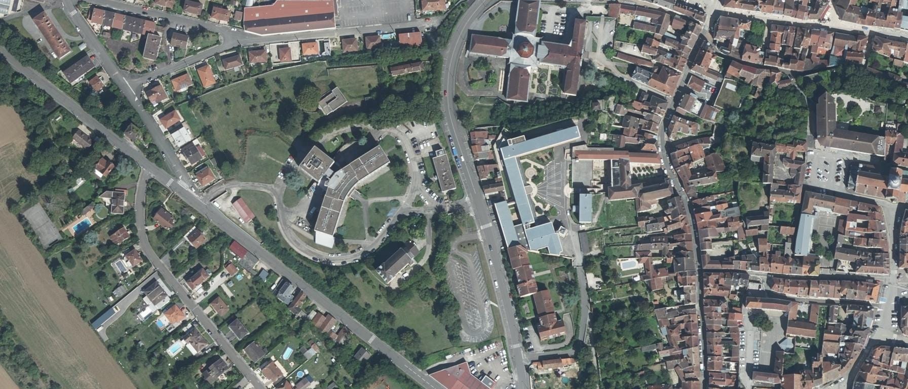 Vue aérienne de Lycée Augustin Cournot